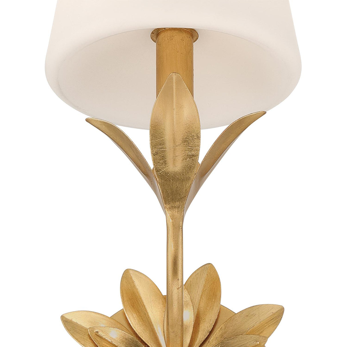 Crystorama Broche 6.5'' Antique Gold Sconce