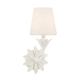Crystorama Broche 6.5'' Matte White Sconce