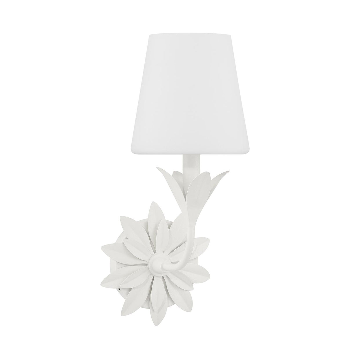 Crystorama Broche 6.5'' Matte White Sconce