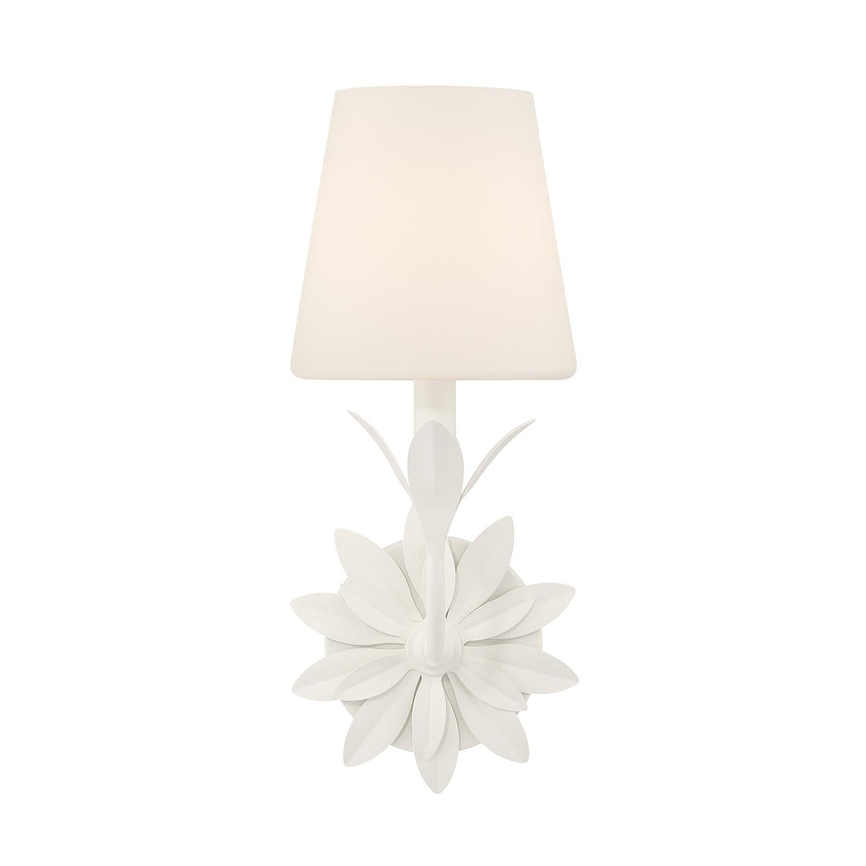 Crystorama Broche 6.5'' Matte White Sconce