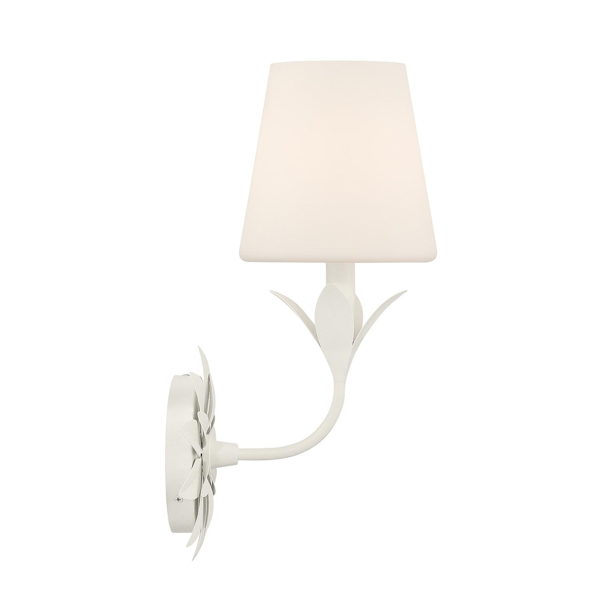 Crystorama Broche 6.5'' Matte White Sconce