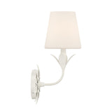 Crystorama Broche 6.5'' Matte White Sconce