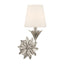 Crystorama Broche 6.5'' Antique Silver Sconce