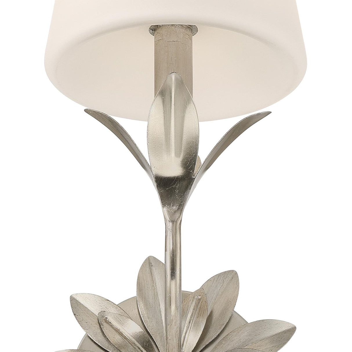 Crystorama Broche 6.5'' Antique Silver Sconce