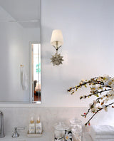 Crystorama Broche 6.5'' Antique Silver Sconce