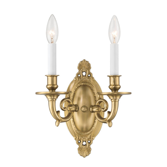 Crystorama Milford 9.5'' Aged Brass Sconce