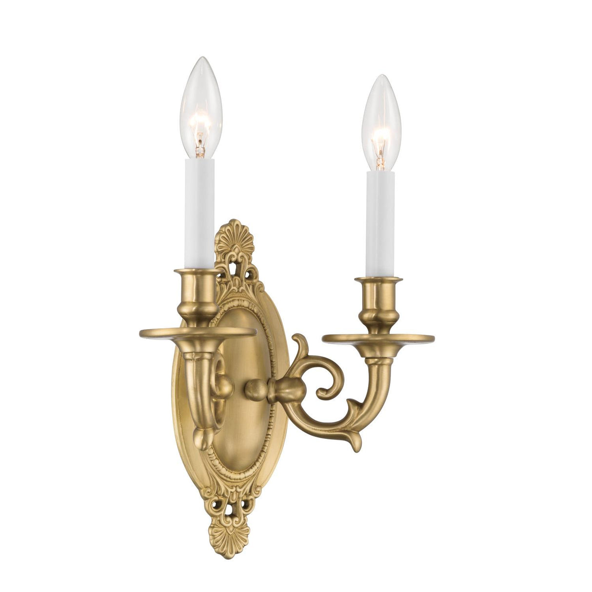 Crystorama Milford 9.5'' Aged Brass Sconce