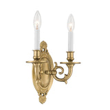 Crystorama Milford 9.5'' Aged Brass Sconce