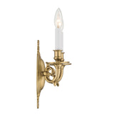 Crystorama Milford 9.5'' Aged Brass Sconce