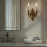 Crystorama Milford 9.5'' Aged Brass Sconce