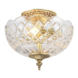 Crystorama Milton 12'' Olde Brass Semi Flush Mount