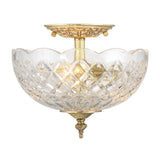 Crystorama Milton 12'' Olde Brass Semi Flush Mount