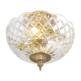 Crystorama Milton 12'' Olde Brass Semi Flush Mount