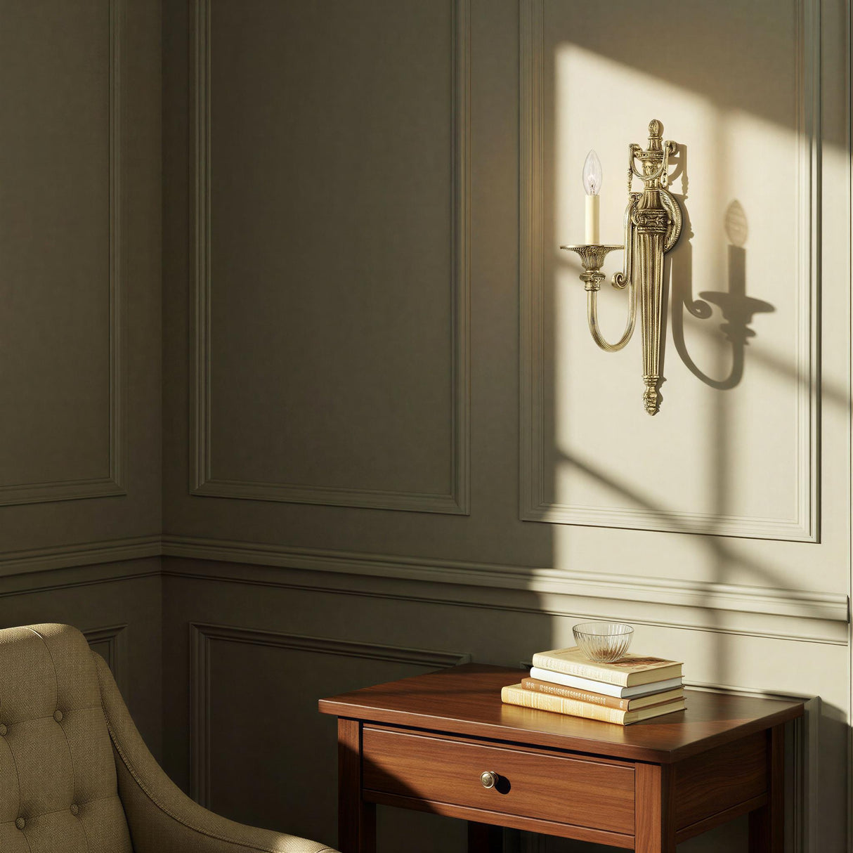 Crystorama Langley 4.75'' Olde Brass Sconce