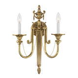 Crystorama Langley 15'' Olde Brass Sconce