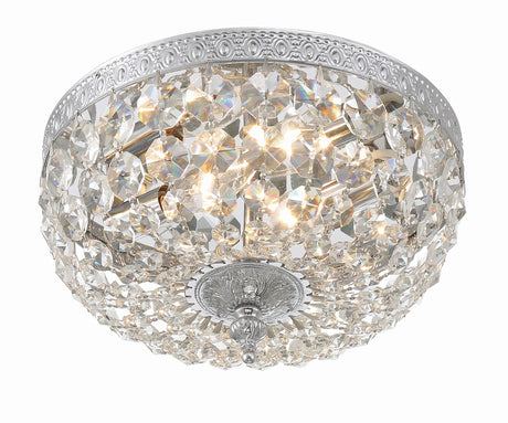 Crystorama Waltham 10'' Italian Crystal Polished Chrome Flush Mount