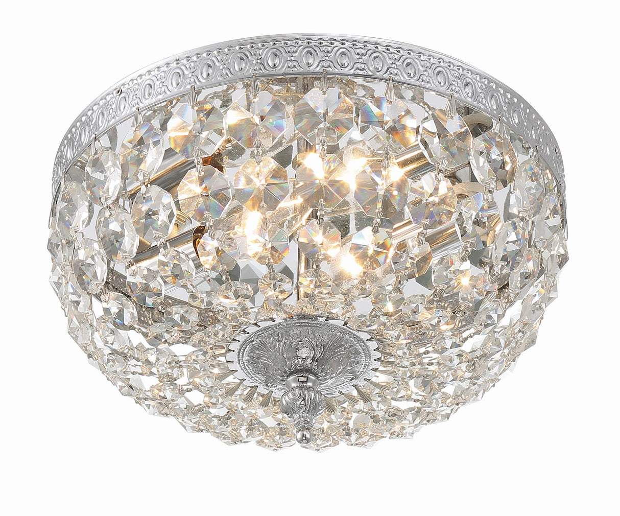 Crystorama Waltham 10'' Swarovski Spectra Crystal Polished Chrome Flush Mount