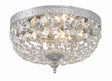 Crystorama Waltham 10'' Clear Hand Cut Polished Chrome Flush Mount