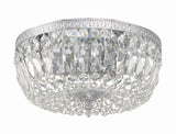 Crystorama Waltham 14'' Swarovski Spectra Crystal Polished Chrome Flush Mount