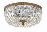 Crystorama Waltham 14'' Swarovski Spectra Crystal Olde Brass Flush Mount
