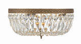 Crystorama Waltham 14'' Swarovski Spectra Crystal Olde Brass Flush Mount