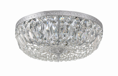 Crystorama Waltham 16'' Swarovski Spectra Crystal Polished Chrome Flush Mount