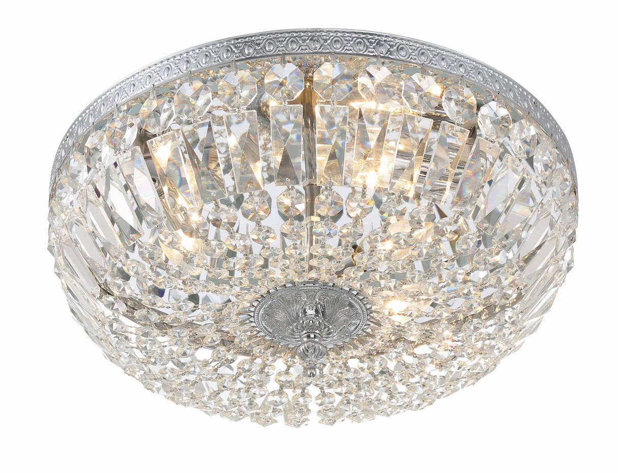 Crystorama Waltham 16'' Swarovski Spectra Crystal Polished Chrome Flush Mount