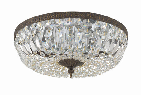 Crystorama Waltham 16'' Swarovski Spectra Crystal English Bronze Flush Mount
