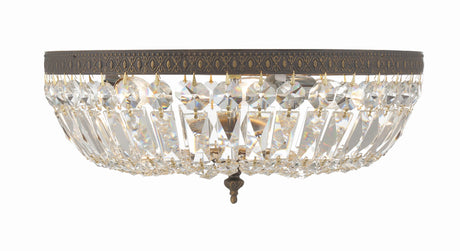 Crystorama Waltham 16'' Swarovski Spectra Crystal English Bronze Flush Mount
