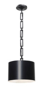 Crystorama Brian Patrick Flynn Alston 12'' Matte Black + White Pendant