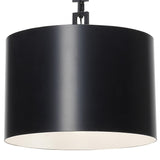 Crystorama Brian Patrick Flynn Alston 12'' Matte Black + White Pendant