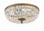 Crystorama Waltham 16'' Swarovski Spectra Crystal Olde Brass Flush Mount
