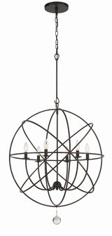 Crystorama Solaris 28.5'' English Bronze Chandelier