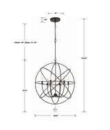 Crystorama Solaris 28.5'' English Bronze Chandelier