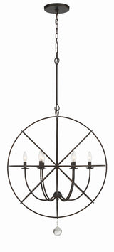 Crystorama Solaris 28.5'' English Bronze Chandelier