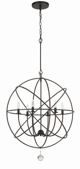 Crystorama Solaris 28.5'' English Bronze Chandelier