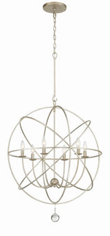 Crystorama Solaris 28.5'' Olde Silver Chandelier