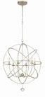 Crystorama Solaris 28.5'' Olde Silver Chandelier
