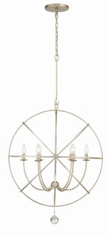 Crystorama Solaris 28.5'' Olde Silver Chandelier