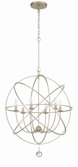 Crystorama Solaris 28.5'' Olde Silver Chandelier