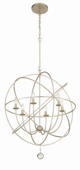 Crystorama Solaris 28.5'' Olde Silver Chandelier