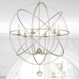 Crystorama Solaris 28.5'' Olde Silver Chandelier