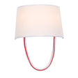 Crystorama Stella 10'' Polished Chrome + Red Cord Sconce