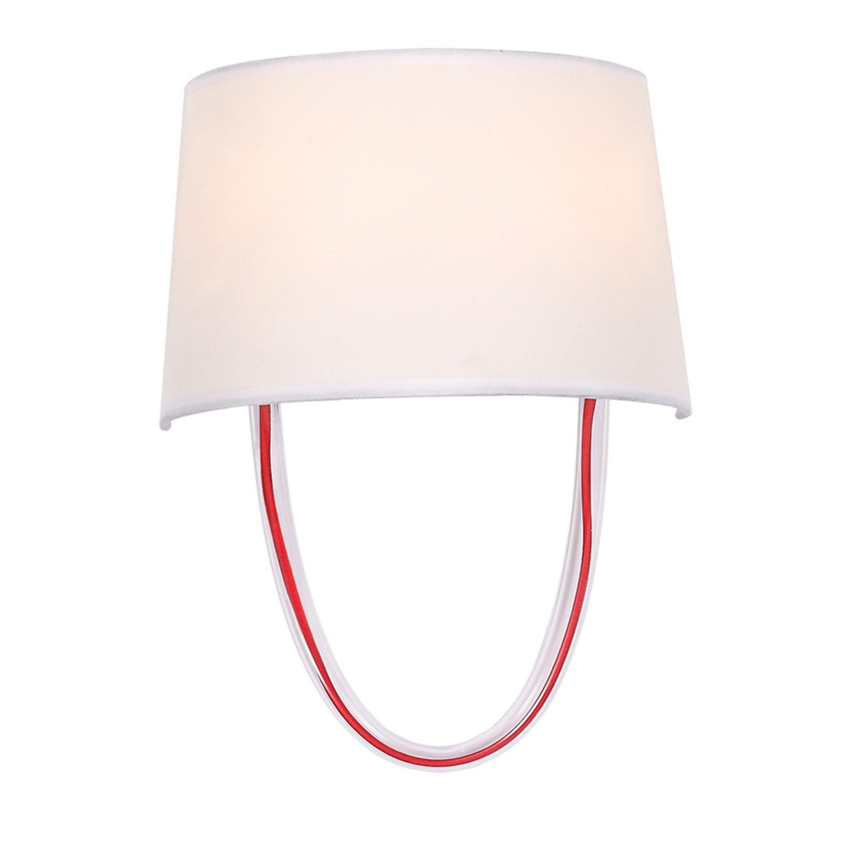 Crystorama Stella 10'' Polished Chrome + Red Cord Sconce