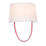 Crystorama Stella 10'' Polished Chrome + Red Cord Sconce