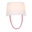 Crystorama Stella 10'' Polished Chrome + Red Cord Sconce