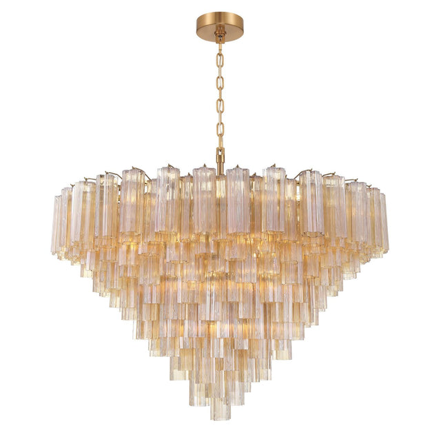 Crystorama Addis 49'' Aged Brass Chandelier