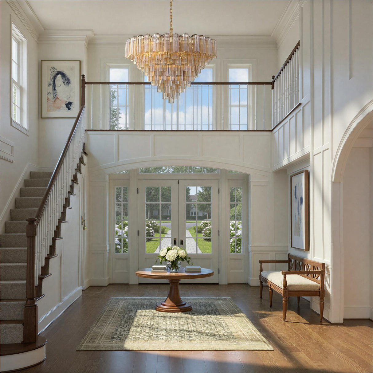 Crystorama Addis 49'' Aged Brass Chandelier