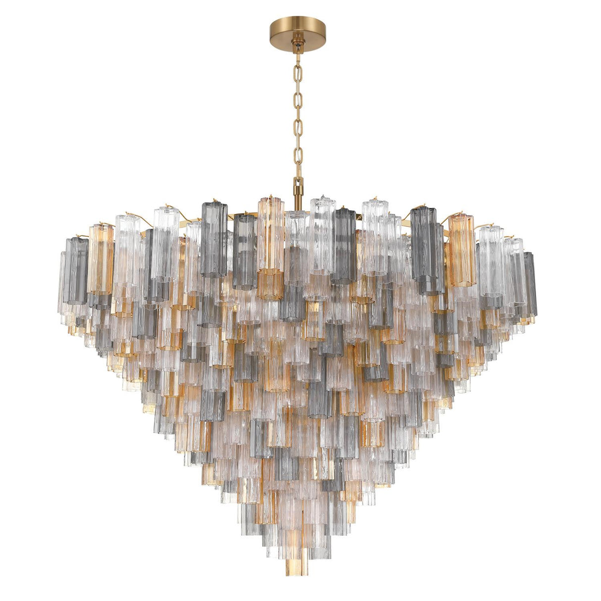Crystorama Addis 62'' Aged Brass Chandelier