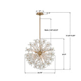 Crystorama Adley 23.75'' Aged Brass Chandelier